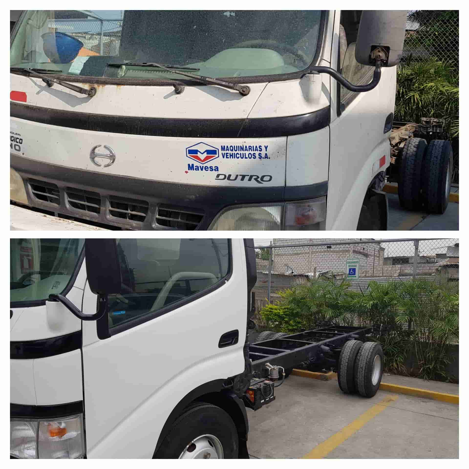 Taller de pintura automotriz para camiones Hino en guayaquil 